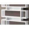 Homeroots 54.75 in. White Particle Board & MDF Bookcase with a Hollow Core 332861